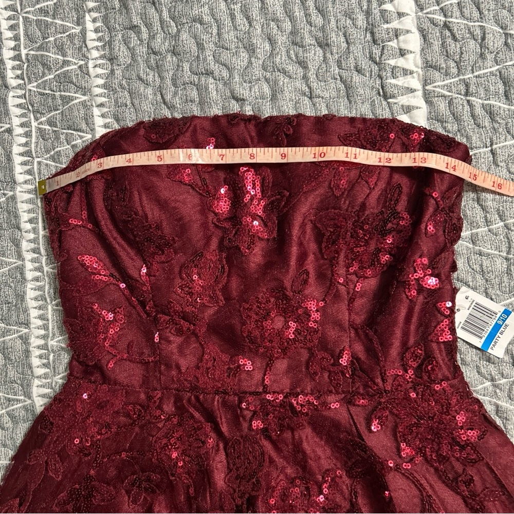 B DARLIN Women’s Lined Lace-up Back SpaghettiStrapMiniDress |Size 9/10 | NWT |D2 - Picture 6 of 12